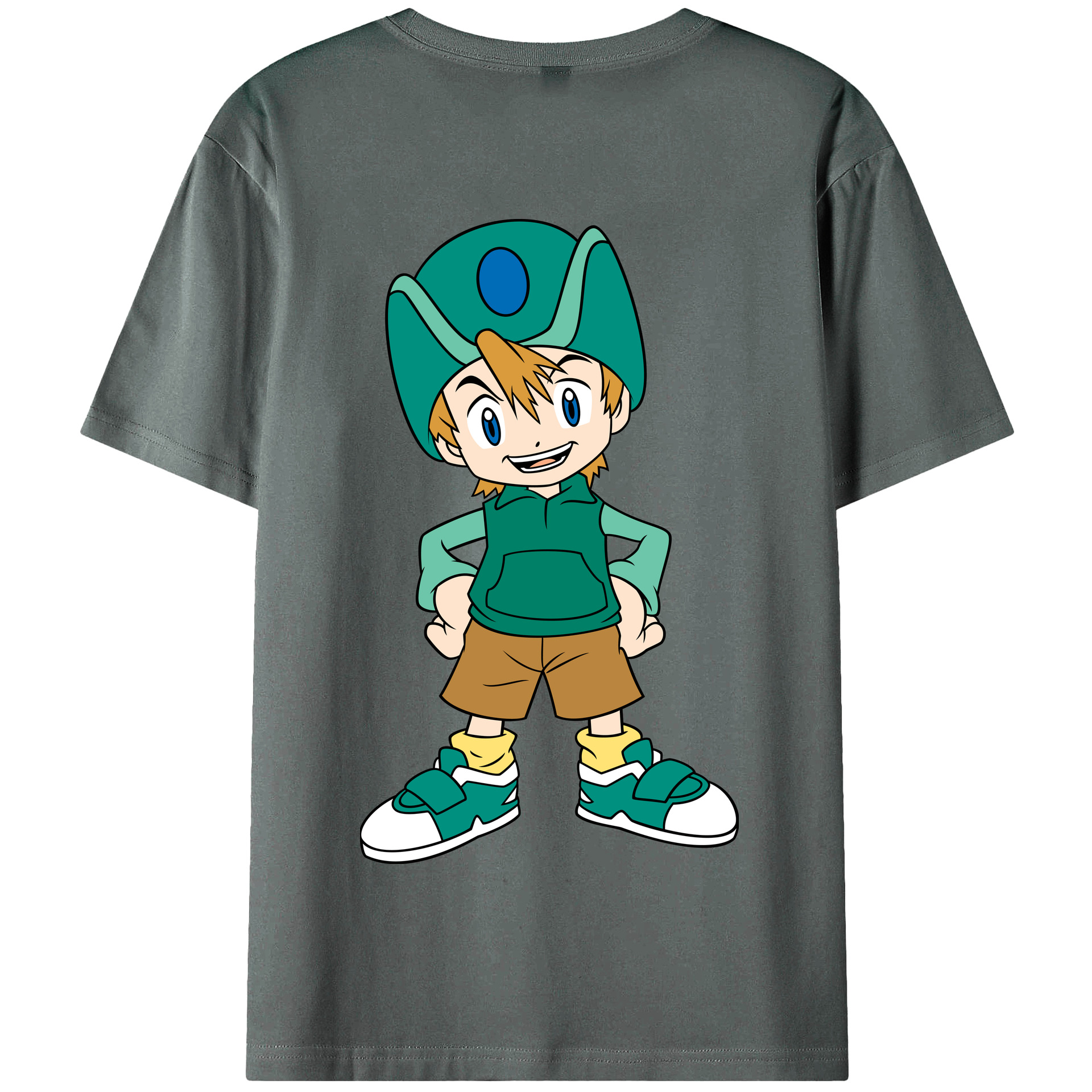 （画像用） Digimon デジタルモンスター/デジモン 綿100％半袖Tシャツ（背面プリント）